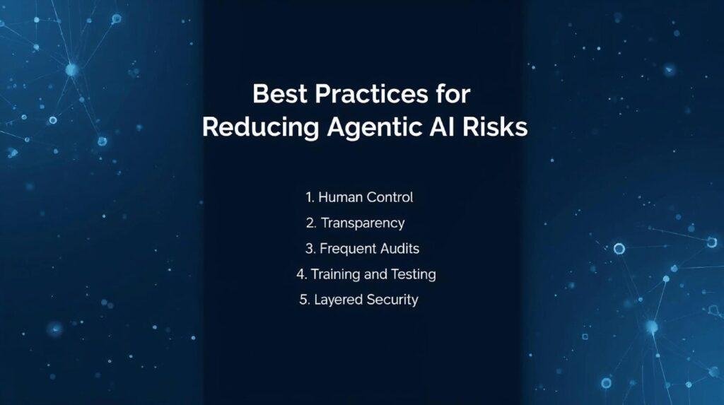 Best Practices for Reducing Risks of Agentic AI